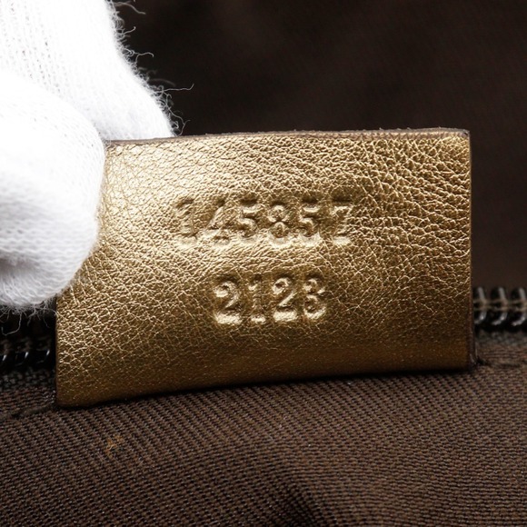 GUCCI Authentic Cream Canvas Shoulder Bag